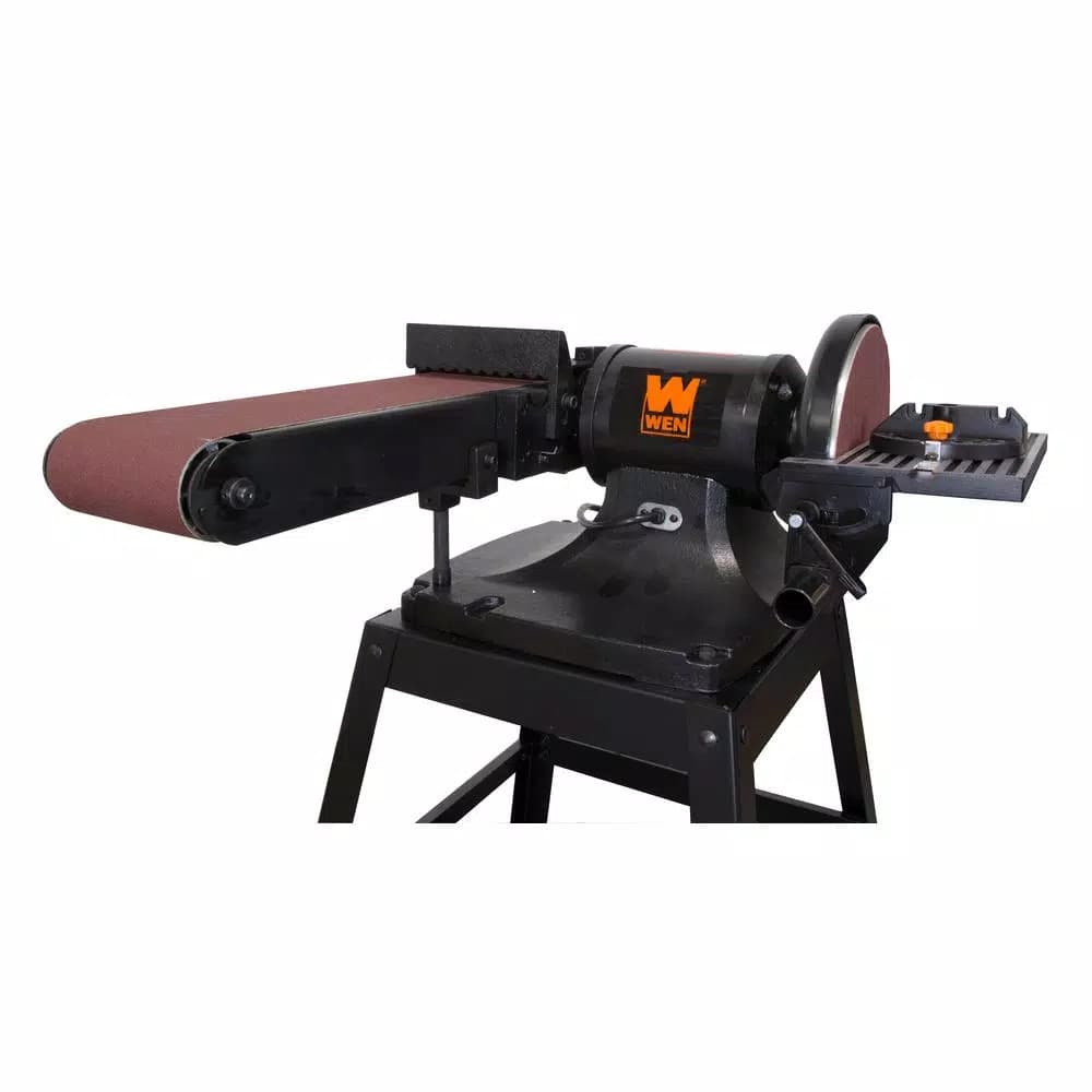 WEN 6 x 48-Inch Belt and 9-Inch Disc Sander with Stand, 9A Motor