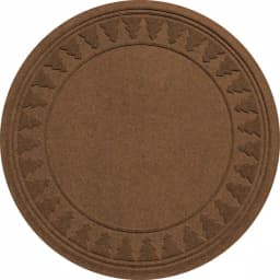 Bungalow Flooring Aqua Shield 35 in. Round Dark Brown Pine Trees Christmas Tree Mat thumbnail 1