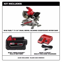 Milwaukee M18 FUEL 7-1/4 in. Dual Bevel Sliding Compound Miter Saw Kit with 5.0 Ah Battery thumbnail 2