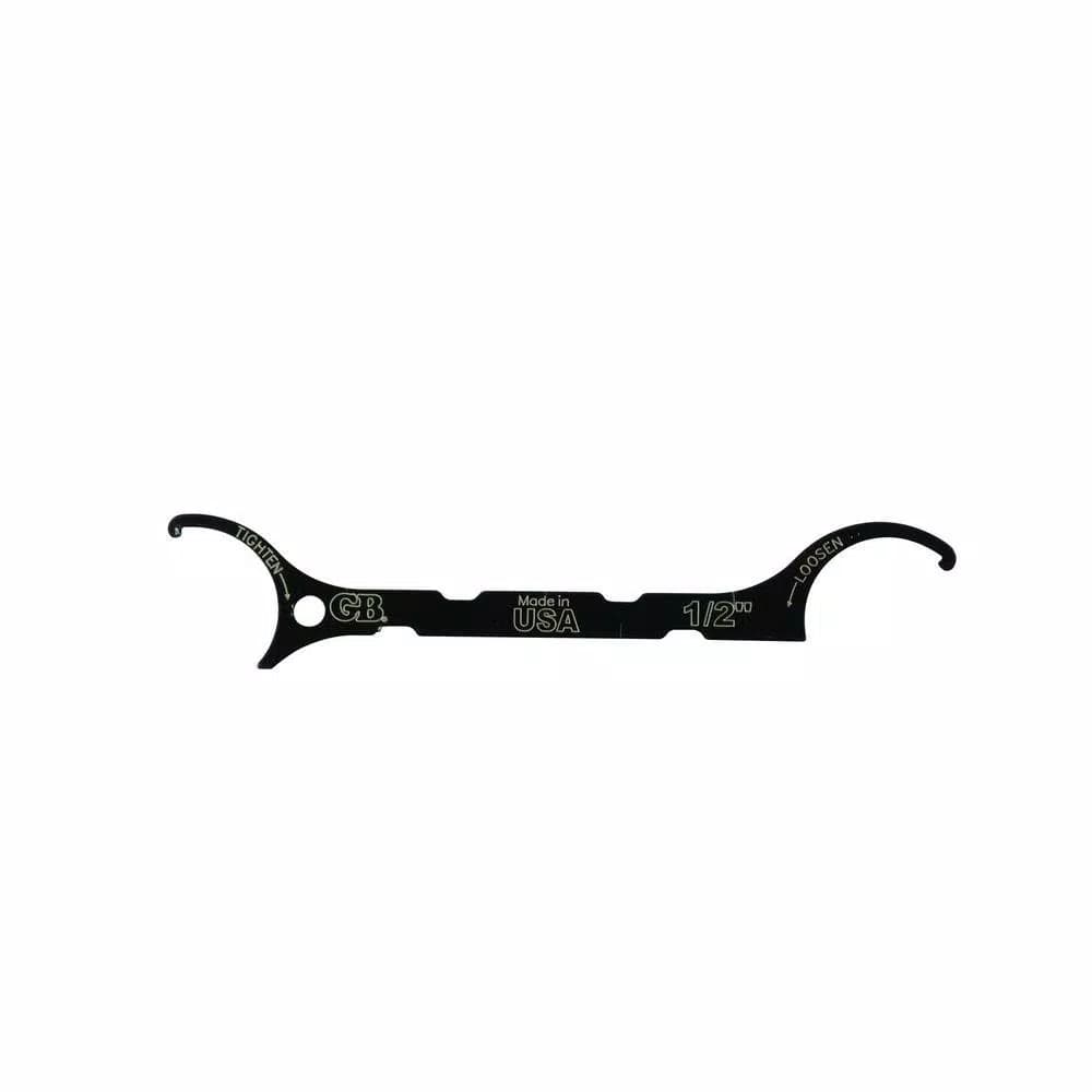 Gardner Bender 5.25 in. Steel Locknut Wrench, Fits 0.50 in. Locknuts, Black (Case of 10)