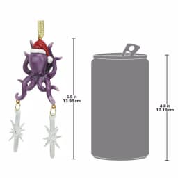 Design Toscano 5.5 in. Tenacious Tentacles Octopus Holiday Ornament with Santa Hat thumbnail 5
