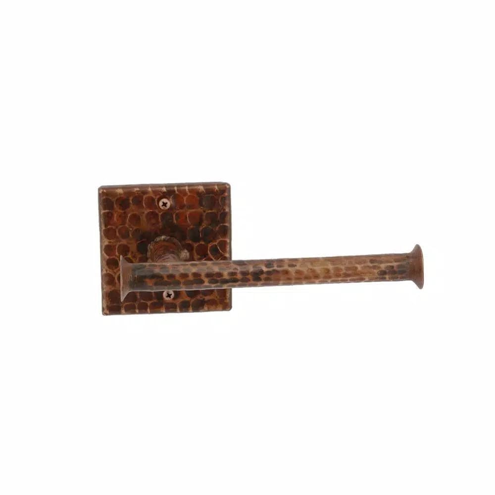 Premier Copper Products Hand Hammered Copper Toilet Paper Holder, Oil Rubbed Bronze
