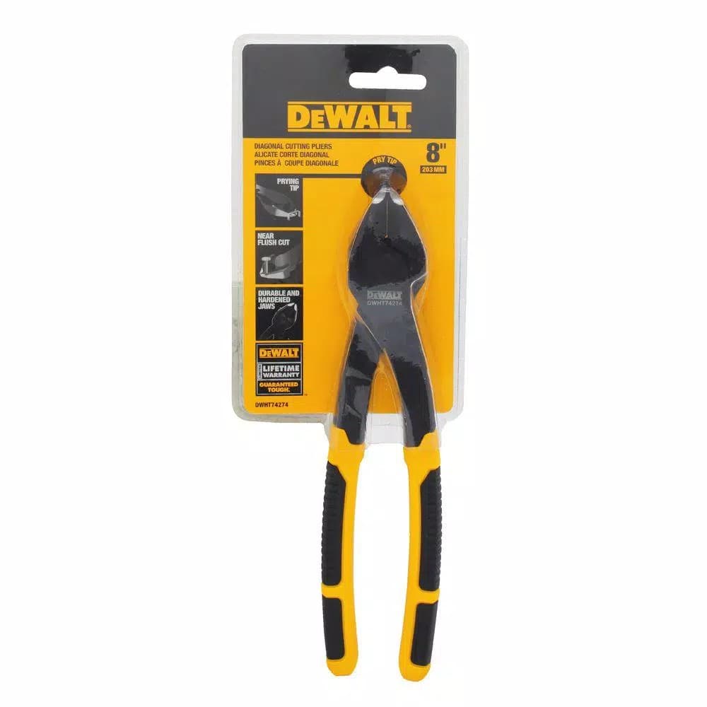 DEWALT 8 in. Diagonal Cutting Pliers with Induction Hardened Blades