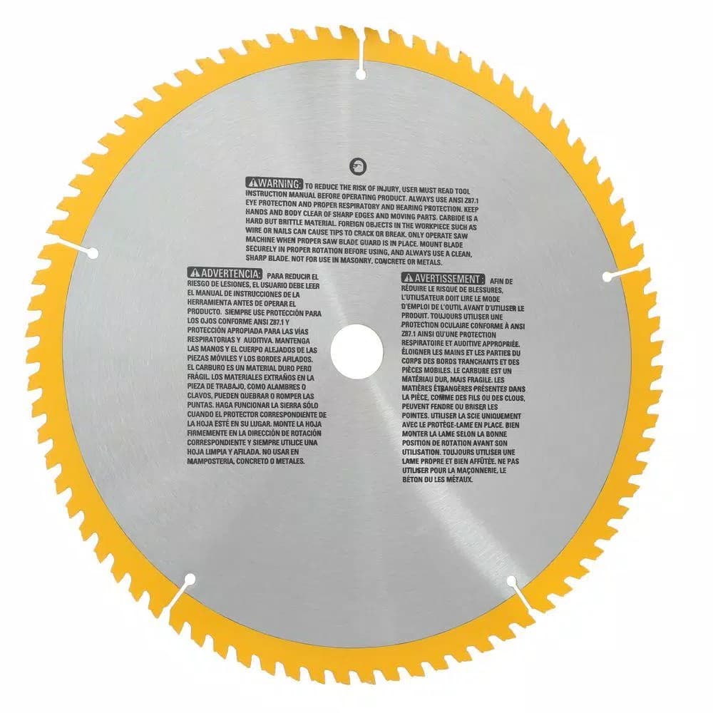 DEWALT 12 in. Corded Single Bevel Compound Miter Saw with 2-Pack Carbide Blade Set