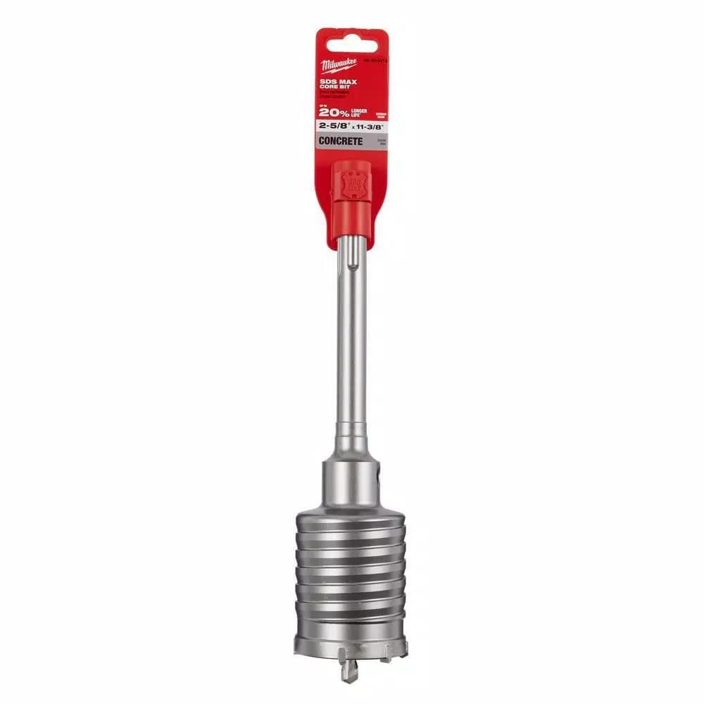 Milwaukee 2-5/8 in. x 11-3/8 in. SDS-MAX Carbide Tipped Core Bit