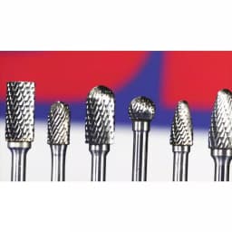 Drill America 3/16 in. x 5/8 in. Cylindrical Radius End Solid Carbide Burr, 1/4 in. Shank thumbnail 3