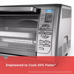 BLACK+DECKER 1500W 6-Slice Stainless Steel Toaster Oven with Convection and Broiler thumbnail 2