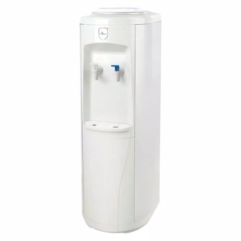 Vitapur Top Loading Floor Standing Water Cooler Dispenser, Cold & Room Temperature, White