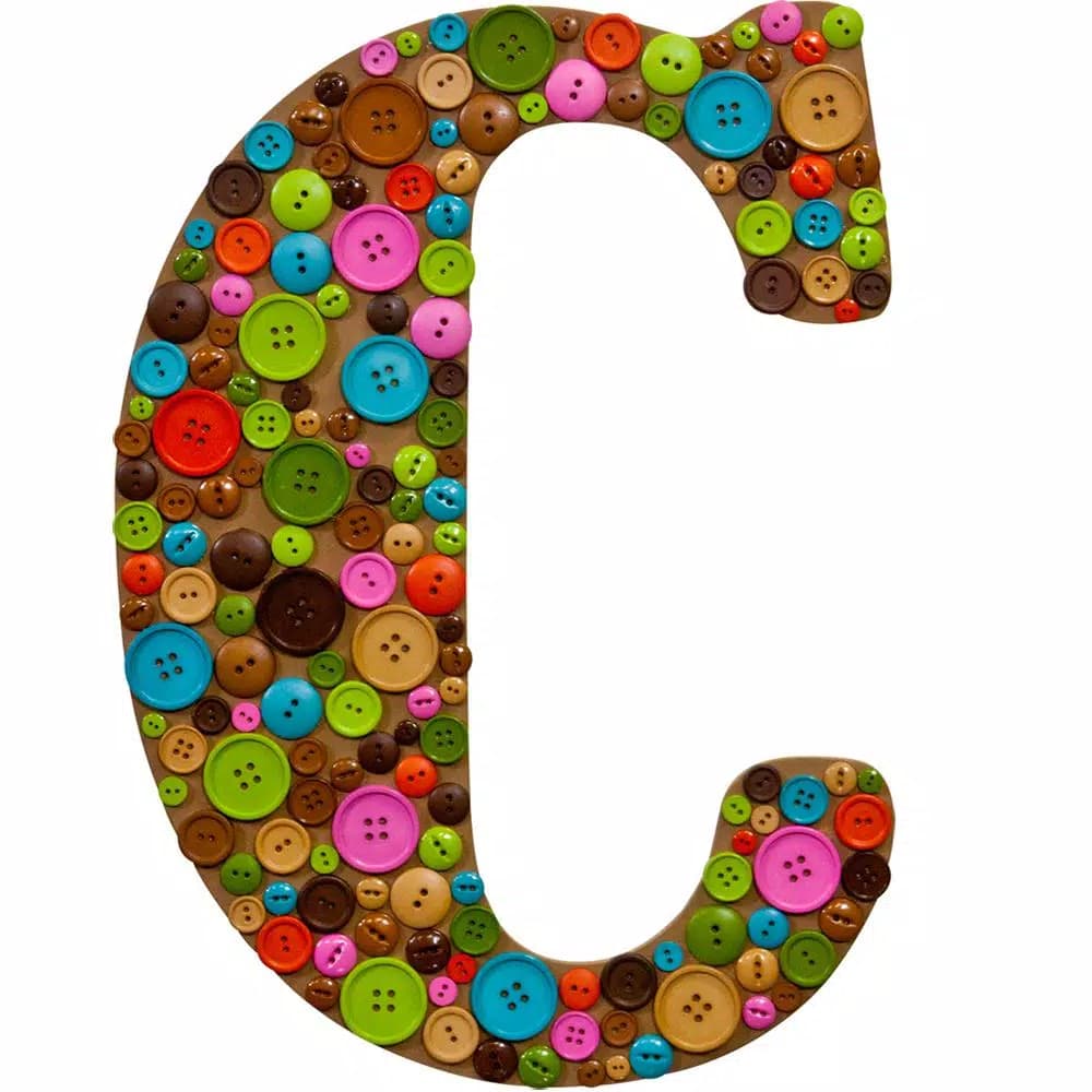 Jeff McWilliams Designs 23 in. Oversized Unfinished Wood Letter C - Industrial Style Wall Decor
