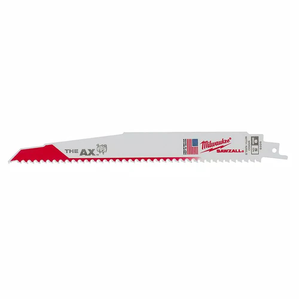 Milwaukee AX 9 in. 5 TPI Wood & Nail Embedded Wood Reciprocating Saw Blades (5-Pack)