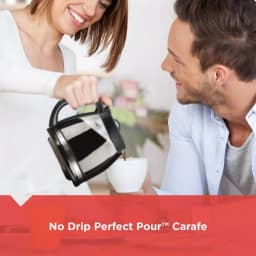 BLACK+DECKER 12-Cup Programmable Drip Coffee Maker with QuickTouch Panel and Evenstream Showerhead, Black thumbnail 8