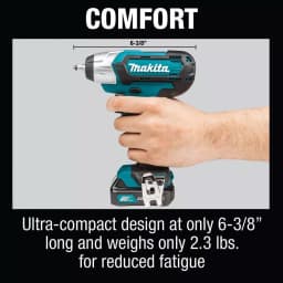 Makita 12V MAX CXT Cordless 1/4 in. Square Drive Impact Wrench Kit (2.0 Ah) thumbnail 8