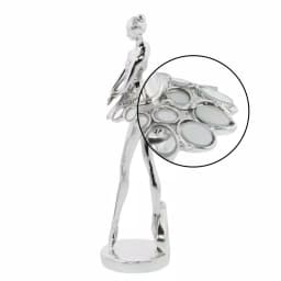 LITTON LANE 14 in. Decorative Ballerina Sculptures in Silver Polystone (3-Pack) thumbnail 3