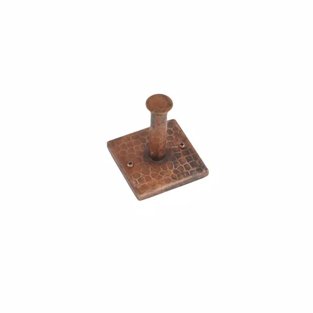 Premier Copper Products Hand Hammered Copper Single Robe Hook, Oil Rubbed Bronze
