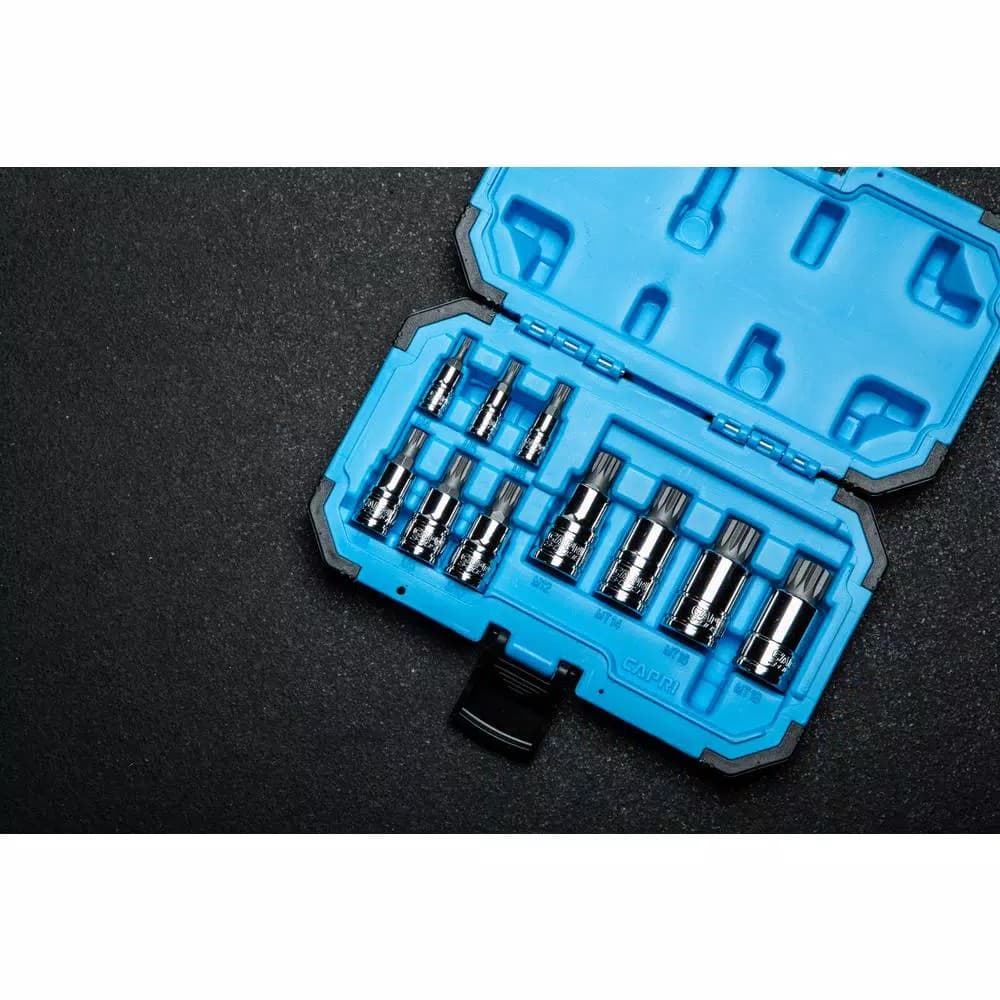 Capri Tools XZN Triple Square Bit Socket Set, 10-Piece Metric Set for European Vehicles