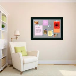 Amanti Art Corvino 41 in. W x 29 in. H Black Wood Framed Magnetic Memo Board thumbnail 6