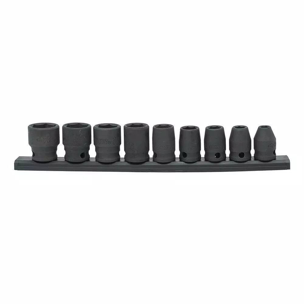 Husky 3/8 in. Drive SAE Impact Socket Set, 9-Piece