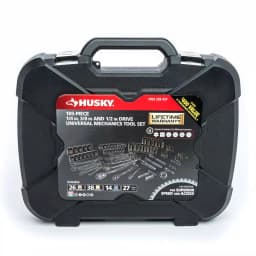 Husky 105-Piece Universal Mechanics Tool Set with 100-Position Ratchets and Knurl Grip Sockets thumbnail 3