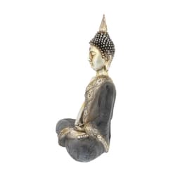 LITTON LANE 16 in. x 12 in. Decorative Sitting Buddha Sculpture, Tarnished Brass Finish Polystone Statuary thumbnail 2