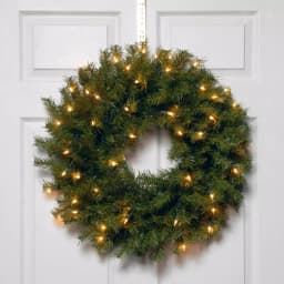 National Tree Company 24" Norwood Fir Artificial Wreath with 50 Dual Color LED Lights, Battery Operated thumbnail 4