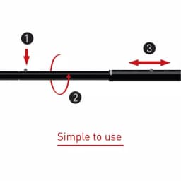 SecurityMan 2-in-1 Adjustable Door Knob Jammer and Sliding Patio Door Security Bar - High Grade Iron thumbnail 5