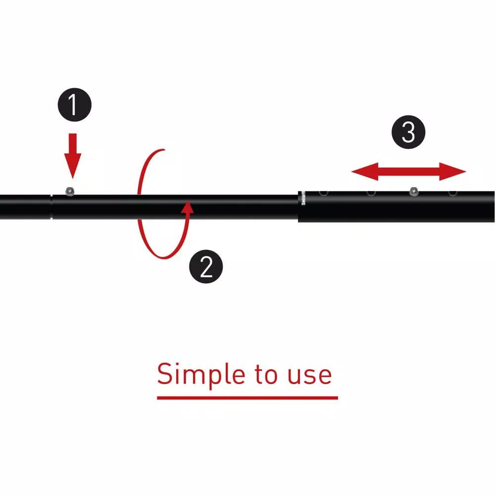 SecurityMan 2-in-1 Adjustable Door Knob Jammer and Sliding Patio Door Security Bar - High Grade Iron
