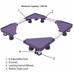 Stalwart 1100 lbs. Capacity Multi-Purpose Appliance Dolly with Adjustable Base thumbnail 3