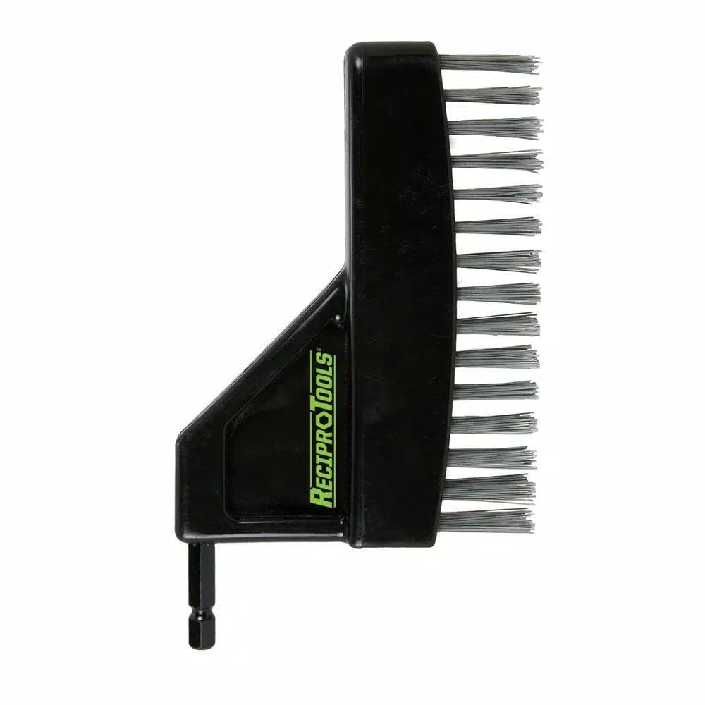 ReciproTools Stainless Steel Wire Offset Brush for Reciprocating Saws