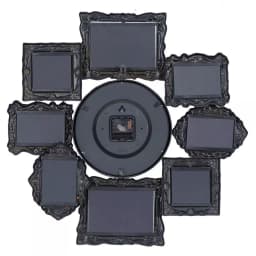 LITTON LANE 25 in. Metal Victorian Photo Frame Montage and Wall Clock with 8 Frames thumbnail 3