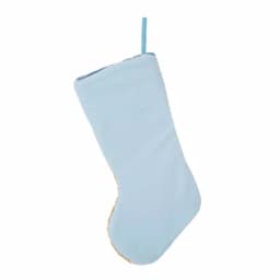 Glitzhome 19 in. Hooked Starfish Christmas Stocking, Nautical Blue Ocean Theme thumbnail 5