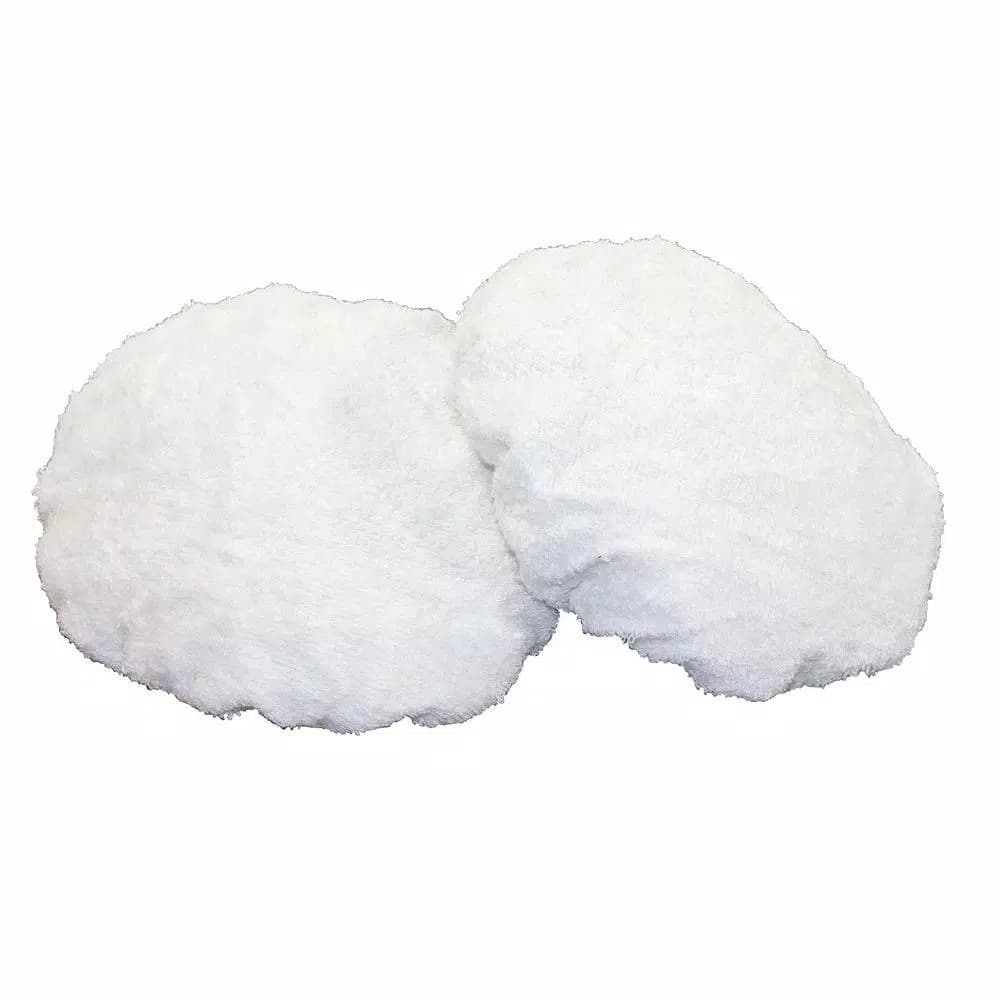 WEN 6 in. Terry Cloth Polishing Bonnets, 100% Cotton, 2-Pack