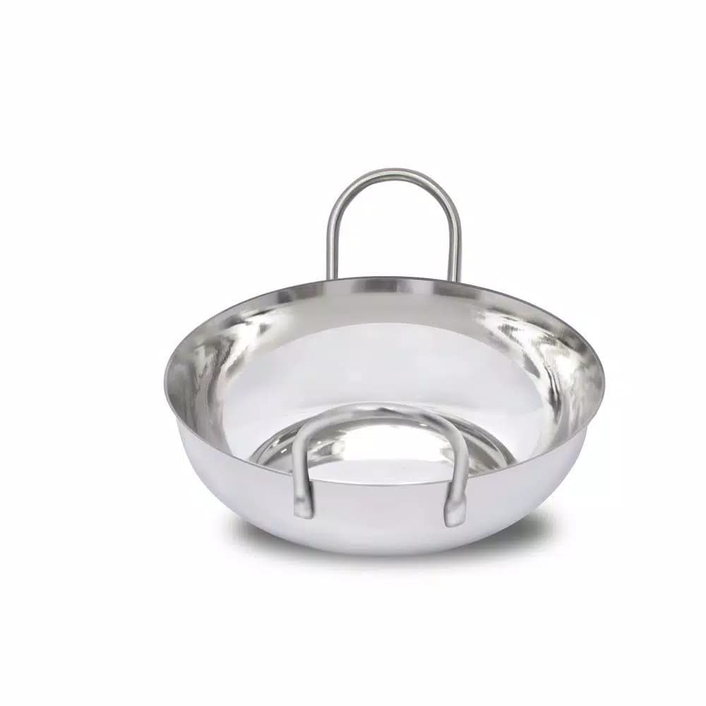 Unbranded 0.50 qt. Stainless Steel Balti Pan with Easy-Grip Handles