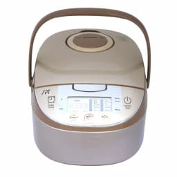 SPT 8-Cup Beige Smart Rice Cooker with Steam Basket and Built-In Timer thumbnail 1