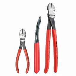 Knipex 3-Piece Forged Steel Diagonal Pliers Set with 64 HRC Cutting Edge thumbnail 1