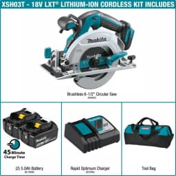 Makita 18V LXT Brushless 6-1/2 in. Cordless Circular Saw Kit with 5.0Ah Battery & Charger thumbnail 2