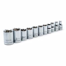 Husky 46-Piece Stubby Ratchet and Socket Set with 1/4 in. and 3/8 in. Dual Drive Ratchet thumbnail 7