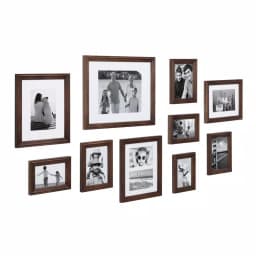 Kate and Laurel Bordeaux Brown Gallery Wall Picture Frame Set, 10-Piece Collection thumbnail 2