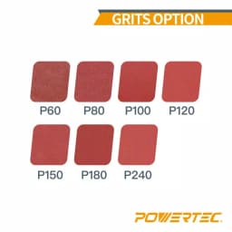 POWERTEC 12 in. 180 Grit Aluminum Oxide PSA Sanding Discs, 10-Pack thumbnail 3