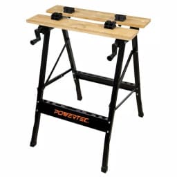 POWERTEC Portable Workbench with Bamboo Top and Heavy-Duty Steel Frame thumbnail 1