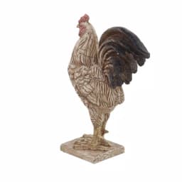 LITTON LANE Textured Beige Rooster Polystone Sculpture - Farmhouse Style Statuary thumbnail 6