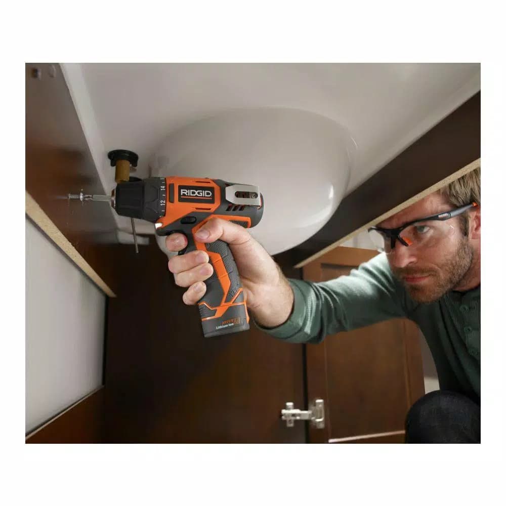 RIDGID 12V Lithium-Ion 3/8 in. Cordless 2-Speed Drill/Driver Kit