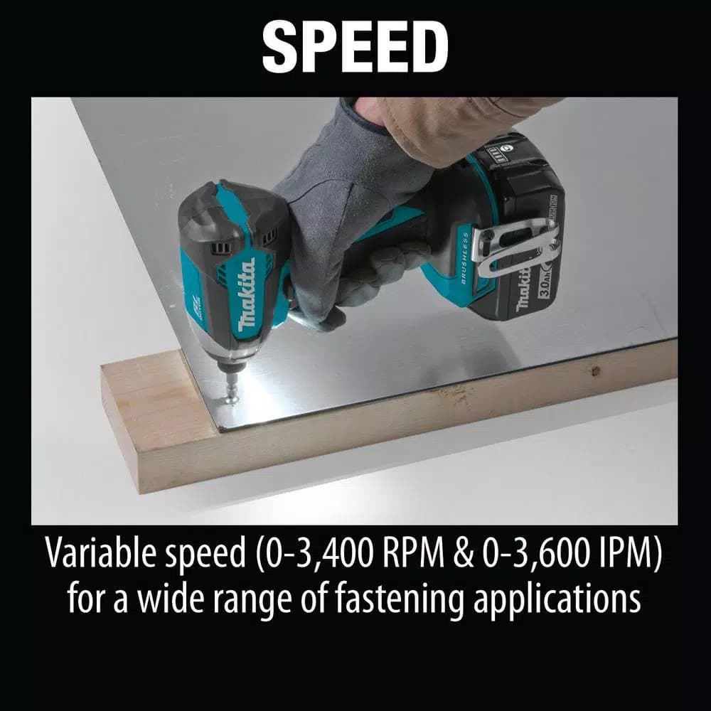 Makita 18V LXT Brushless Cordless 2-Piece Combo Kit with 3.0Ah Batteries, Drill/Driver and Impact Driver