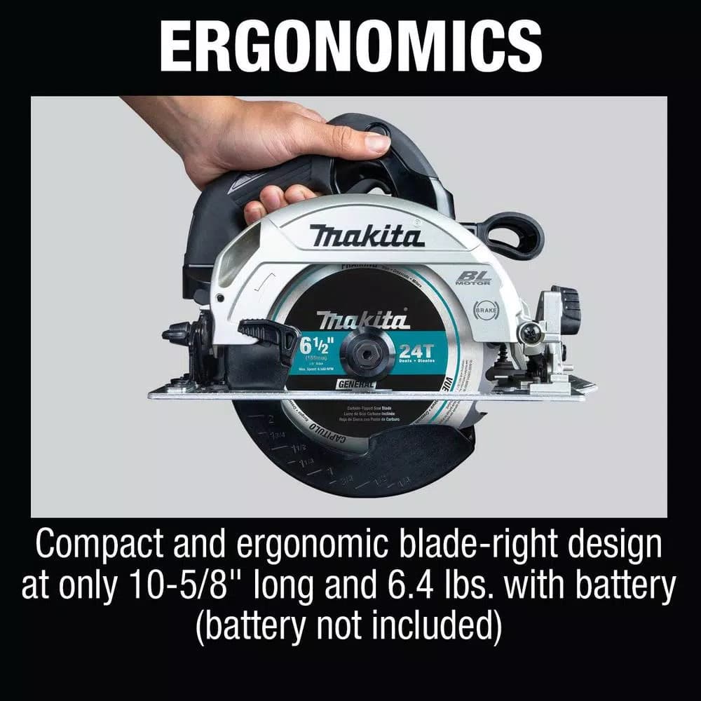 Makita 18V LXT Sub-Compact Brushless 6-1/2 in. Cordless Circular Saw (Tool Only)
