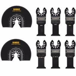 DEWALT 8-Piece Oscillating Multi-Tool Blade Set with Carbide Grout Removal Blade thumbnail 2