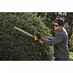 DEWALT 20V MAX Cordless Hedge Trimmer Kit with 5.0 Ah Battery, Charger, and Bonus Handheld Leaf Blower thumbnail 9