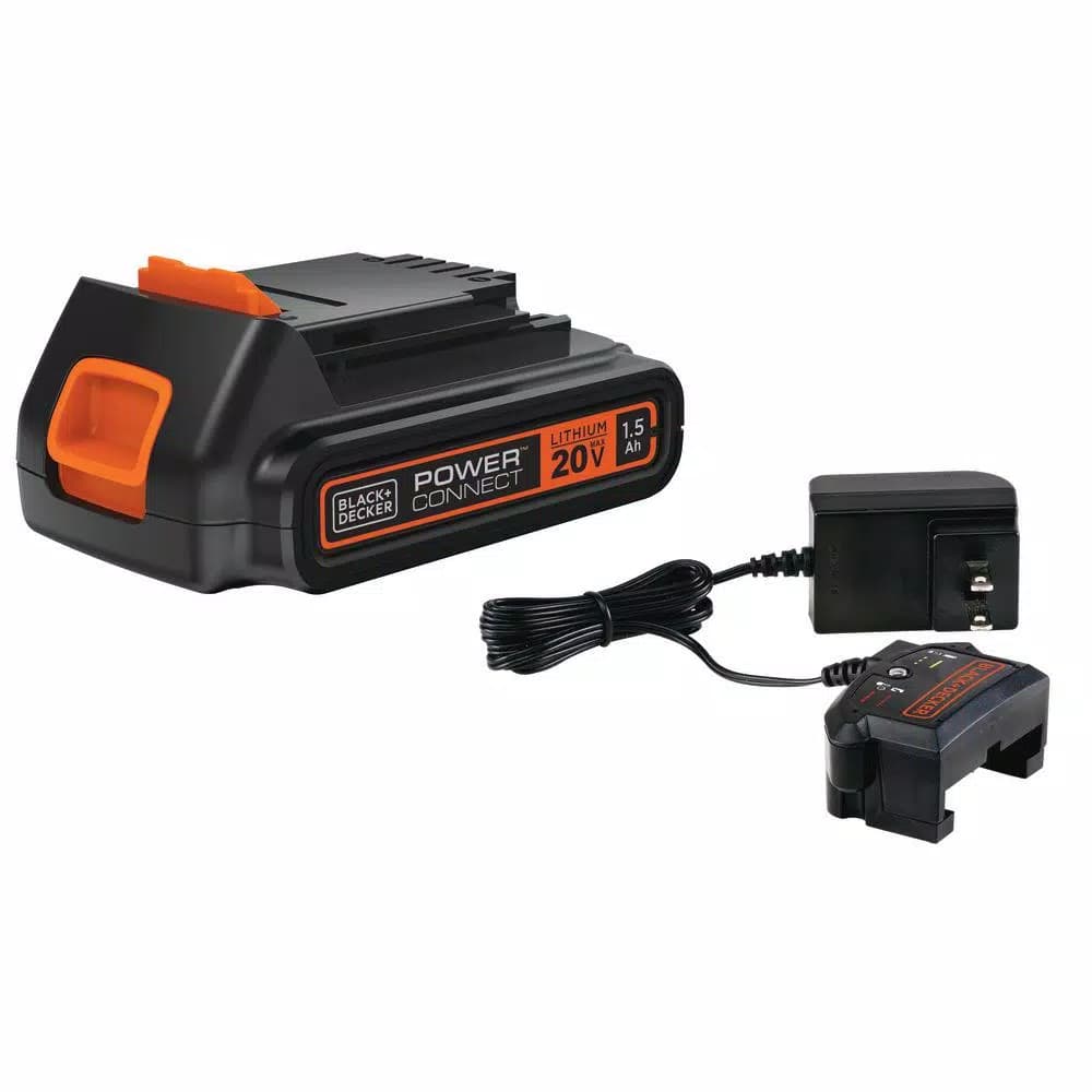 BLACK+DECKER 20V Max Lithium Ion Battery and Charger Combo Set, 1.5 Ah