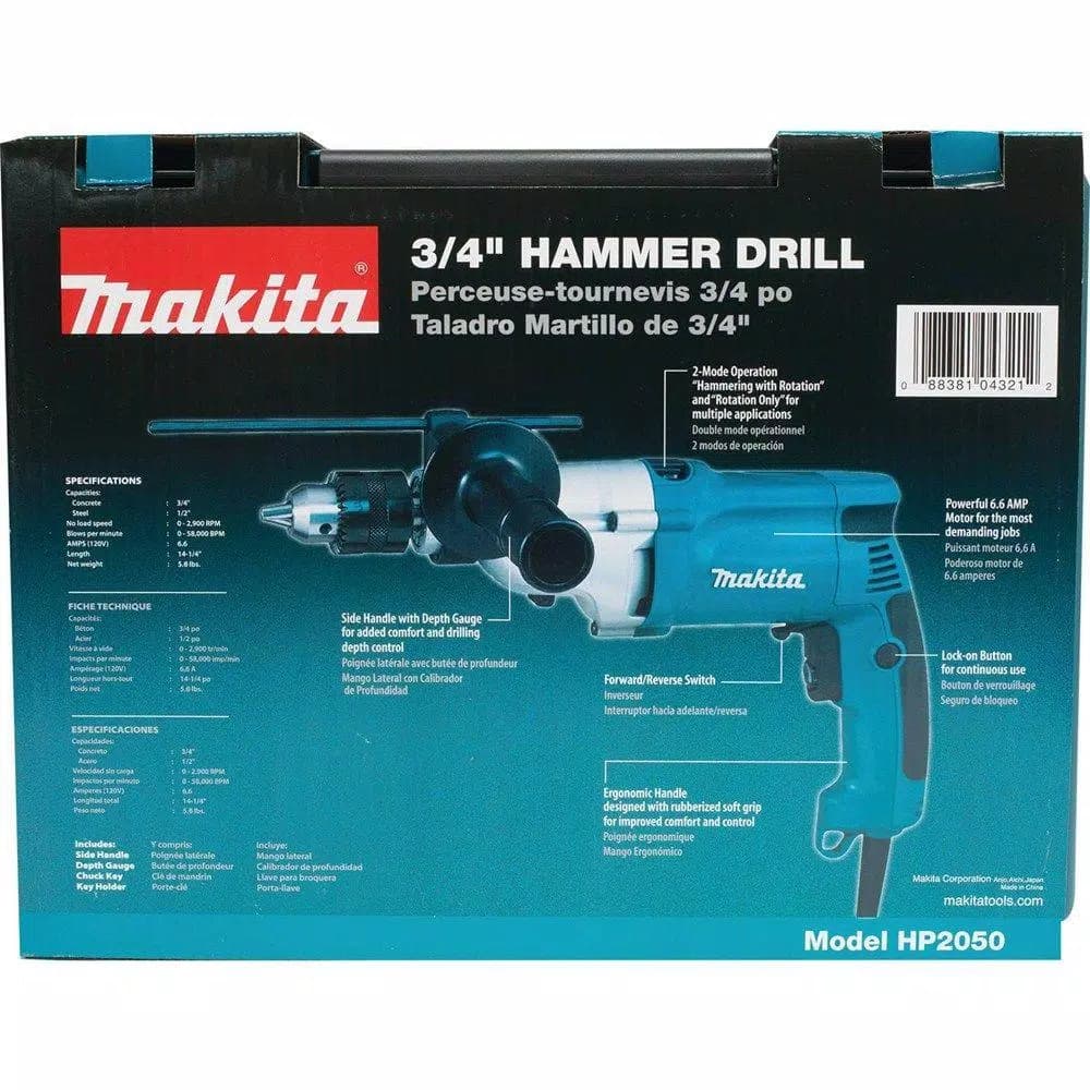 Makita 6.6 Amp 3/4 in. Corded Hammer Drill with Torque Limiter and Hard Case