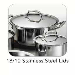 Tramontina Gourmet Prima 8-Piece Stainless Steel Cookware Set, Tri-Ply Induction Compatible thumbnail 5