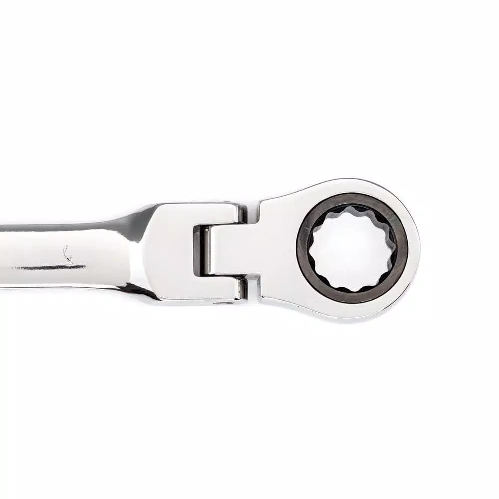 Husky 5-Piece Large Metric Flex Head Ratcheting Wrench Set, 16-21mm