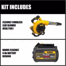DEWALT 60V MAX FLEXVOLT Cordless Handheld Leaf Blower Kit with (2) 3.0Ah Batteries and Charger thumbnail 3